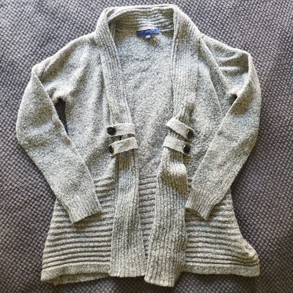🛍Marbled Grey Knit Medium Sweater EUC Apt 9 - Picture 1 of 7